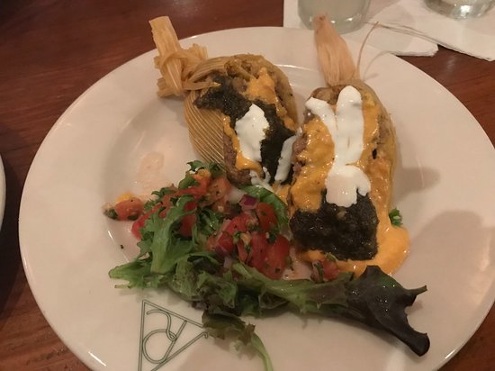 Reata Restaurant signature dishes  Tenderloin Tamales, Chicken Fried Steak, Pan-Seared Pepper Crusted Tenderloin, Stacked Chicken Enchiladas, Jalapeño & Cilantro Soup.